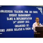 20120814-Awareness Training for ISO 50001 Energy Management [EnMS] & Implementation for SMEs